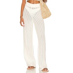 [Never Worn] Tularosa Cream Wide Leg Knit Pants - Size: S